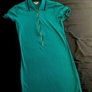 Teal “body con” dress